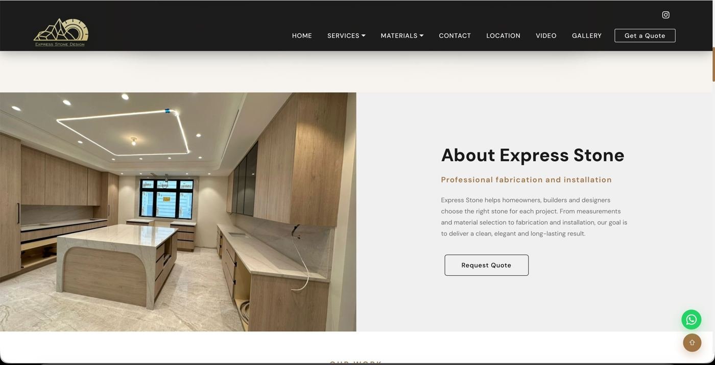 Express Stone Design — additional page