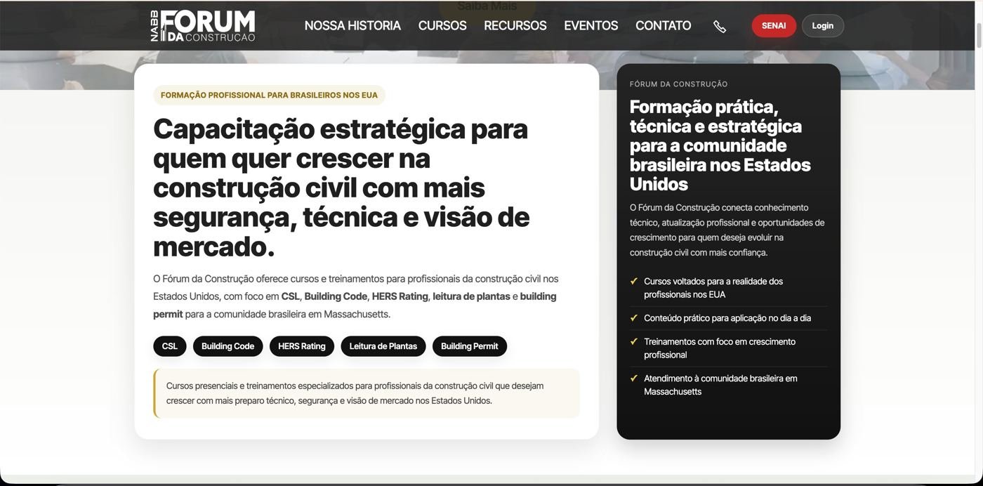 Fórum da Construção — additional page