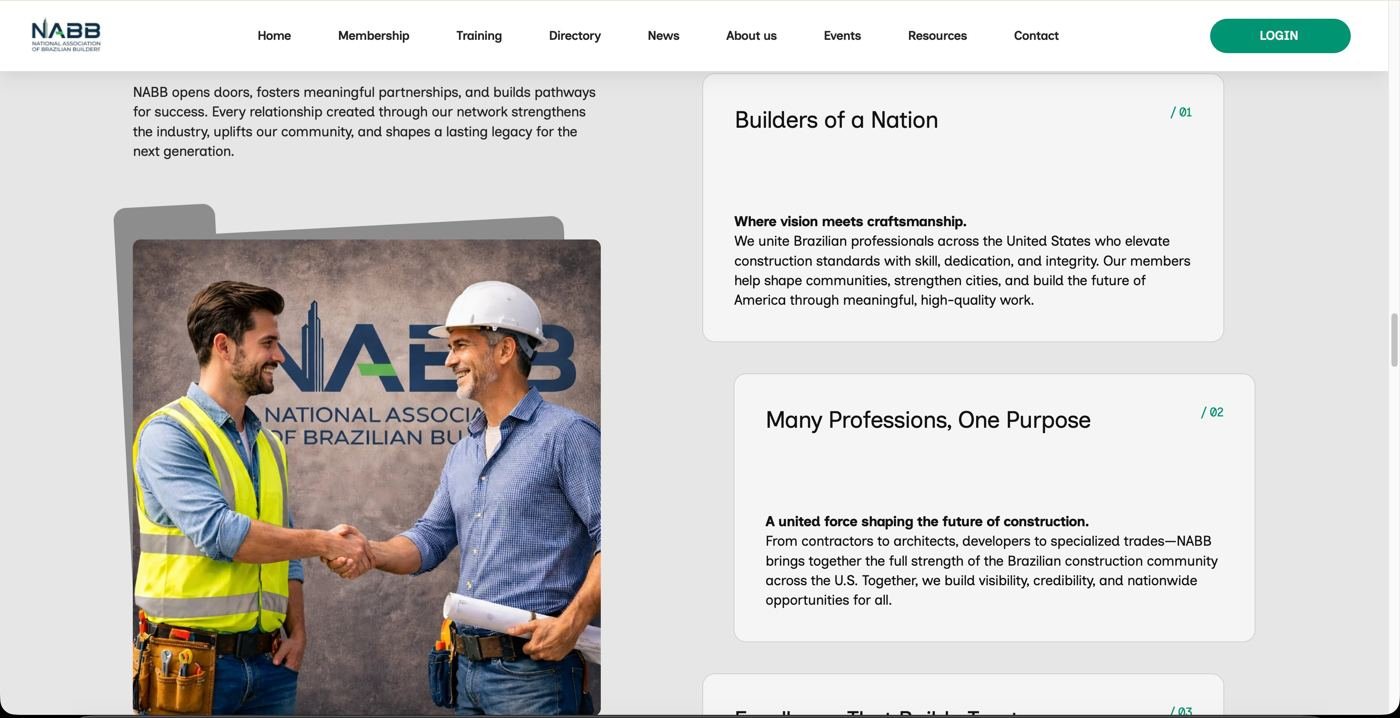 NABB — National Association of Brazilian Builders — additional page