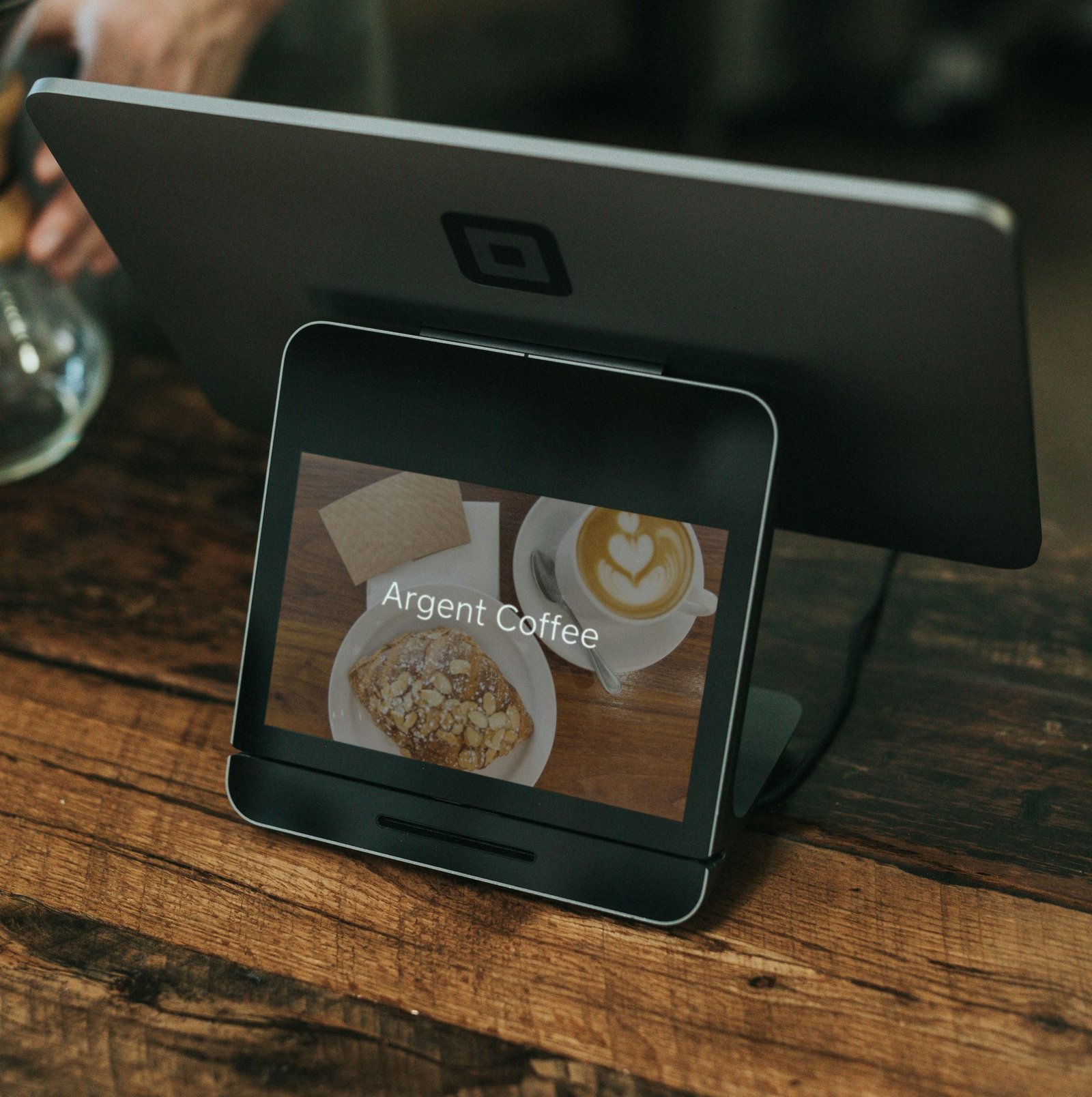 A tablet app used at a shop counter